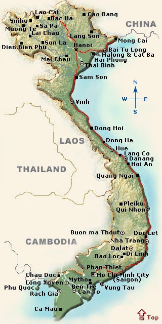 Map of Vietnam